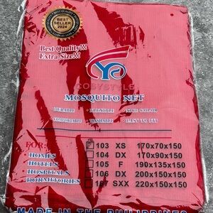 KULAMBO Philippine Mosquito Net Single XS | Extra Size| Best Quality Red
